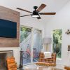 52 Inch 5 blades Ceiling Fan With Dimmable LED Light And Remote Control