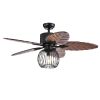 Aguano 48-inch Lighted Ceiling Fan & Broad Leaf Blades (remote controlled)