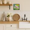 Mississippi Magnolia in Watercolor Framed Metal Print Bathroom, Kitchen, Office, Home Decor Wall Art Ready to Hang, Square, 8X8