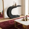 Console table, C-shaped corridor table, with wave inspired design, entrance table, sofa table or living room side table