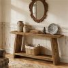 Solid wood console table, sofa table, entrance table with storage space, storage desk, decorative table