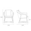 Manhattan Comfort Origami Velvet Accent Chair in Blue