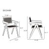 Manhattan Comfort Hamlet Dining Arm Chair in Nature Cane
