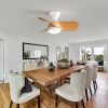 23 Inch Mini Led Ceiling Fan With 3 ABS Blades Remote Control DC Motor For Bedroom