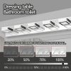 39" Modern Chrome 6-Light LED Vanity Light, Square Acrylic Lampshades Wall Mount Fixture for Bathroom, Mirror Lighting
