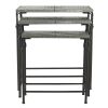 Set of 3 The Gilbert Nesting Tables Metal Plant Stand, L:24x14x26" M:21.5x11.5x23" S:19x9x20"