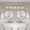 31" Modern 5-Light Bathroom Vanity Light Fixture - Brushed Nickel Finish with Clear Glass Shades, Perfect for Bathroom, Vanity