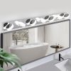 52" Modern 7-Light LED Vanity Light Fixture - Chrome Finish with Acrylic Light Shades - Energy-Efficient Bathroom Wall Sconce - Dimmable for Mirror