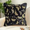 17.7in Vintage Butterfly Throw Pillow with Cover – Decorative Monarch Floral Cushion Case
