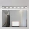 Modern Chrome LED Vanity Light, 7-Lights Wall Sconce for Bathroom and Mirror, Sleek Minimalist Design, Energy-Efficient, Easy to Install