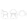 Manhattan Comfort Cronkite Plum and Walnut Twill Accent Chair