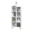 Manhattan Comfort Essex 60.23 Double Bookcase with 8 Shelves in White and Zebra