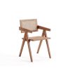 Manhattan Comfort Hamlet Dining Arm Chair in Nature Cane