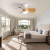 23 Inch Mini Led Ceiling Fan With 3 ABS Blades Remote Control DC Motor For Bedroom