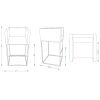 Manhattan Comfort Embassy 34 in. Metal Counter Height Bar Stool in Clay