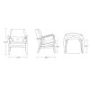 Manhattan Comfort Bradley Charcoal and Walnut Linen Weave Accent Chair