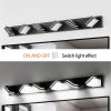 Modern Black LED Vanity Light, 6-Lights Wall Sconce for Bathroom and Mirror, Sleek Minimalist Design, Energy-Efficient, Easy to Install