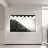 Modern Black LED Vanity Light, 7-Lights Wall Sconce for Bathroom and Mirror, Sleek Minimalist Design, Energy-Efficient, Easy to Install