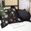 17.7in Square Vintage Decorative Throw Pillow – Embroidered Cushion for Sofa, Bed, Living Room, or Home Décor Accent