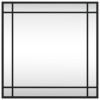 Wall Mirror Black Glass 19.7x19.7 in Minimalistic Wall Mirror