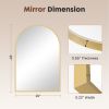 Arched Bathroom Mirror with Metal Frame, Rust-Resistant Anti-Fog Vanity Mirror for Bedroom, Entryway, Living Room, Black