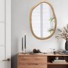 Irregular Wall Mirror Decorative, Asymmetrical Mirror for Wall Decor, Wavy Accent Mirrors for Living Room Bathroom Bedroom Entryway