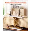 Narrow Console Sofa Table, 39.4 inches Behind Couch Table, 1-Tier Long Entryway Table and Skinny Hallway Table, Narrow Sofa Table with Metal Frame