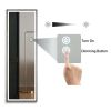 22" x 65" Led Lighted Full Length Mirror; Body Mirrors with Antique Brass Frame; Touch Switch and Stepless Dimmable
