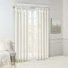 Twist Tab Lined Window Curtain Panel White 50x84"
