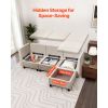 Modular Sectional Sofa, 3-Seater Modular Sofa with Hidden Storage, Cloud Sectional Couch with Ottoman & High Rebound Sponge