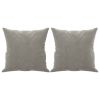 Throw Pillows 2 pcs Light Gray 15.7"x15.7" Velvet