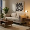 Ethereal Modern Small Brass Metal Table Lamp with White Glass Globe Shade, Elegant Desk Lamp Fixture 22"H x 9.3"W x 5.8"D for Living Room