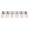 6-Light Bathroom Light Fixtures, Vanity Lights for Mirror with Milky White Glass Shade