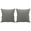 Throw Pillows 2 pcs Dark Gray 15.7"x15.7" Fabric
