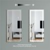22" x 48" Led Lighted Full Length Mirror; Body Mirrors with Silver(frameless); Touch Switch and Stepless Dimmable