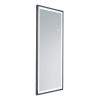 22" x 48" Led Lighted Full Length Mirror; Body Mirrors with Sand Black Frame; Touch Switch and Stepless Dimmable