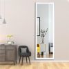 22" x 65" Led Lighted Full Length Mirror; Body Mirrors with Brushed Silver Frame; Touch Switch and Stepless Dimmable