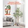 5FT Artificial Olive Tree with Black Pot, Tall Fake Tree with Natural Wood Trunk & Realistic Green Leaves and Fruits, Indoor Faux Plant for Home