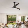 (Same SKU W1592P176977 ) 52" Ceiling Fan, Indoor Outdoor Ceiling Fan With Light with Remote Control, Noiseless Reversible Motor, 6 Speed ,3 Color