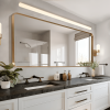 71"x28" Morden Round Angle Rectangle Golden Alloy Aluminium Framed Full-Length Mirror Bathroom Vanity Mirror for Bedroom Entryway