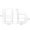 Manhattan Comfort Element Champagne Velvet Dining Armchair