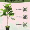 Artificial fig tree, potted plant, used for home and office decoration, green