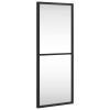 Wall Mirror Black Glass, Powder-coated iron 7.9 x 19.7 in