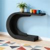 Console table, C-shaped corridor table, with wave inspired design, entrance table, sofa table or living room side table