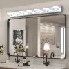 52" Modern 7-Light LED Vanity Light Fixture - Chrome Finish with Acrylic Light Shades - Energy-Efficient Bathroom Wall Sconce - Dimmable for Mirror