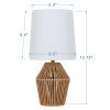 (4 pack) 12.75" Rope Mini Lamp, Brown, 5.75 x 6.5 x 6.5" Lamp Shade