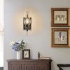 (Only Supports Hardwired) Rustic Farmhouse Wall Sconces Set of 2, Vintage Industrial Plug-in Wall Lights with Clear Glass Shade