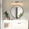 24" Modern 4-Light Bathroom Vanity Light Fixture - Brushed Nickel Finish with Clear Glass Shades, Perfect for Bathroom, Vanity