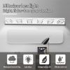 39" Modern Chrome 6-Light LED Vanity Light, Square Acrylic Lampshades Wall Mount Fixture for Bathroom, Mirror Lighting