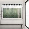 Modern Black LED Vanity Light, 8-Lights Wall Sconce for Bathroom and Mirror, Sleek Minimalist Design, Energy-Efficient, Easy to Install